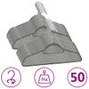 Juego De Perchas De Ropa 50 Uds Antideslizantes Terciopelo Gris