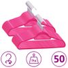 Juego De Perchas Ropa 50 Uds Antideslizantes Terciopelo Rosa