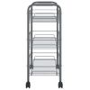 Carrito De Cocina 3 Niveles Hierro Gris 46x26x64 Cm