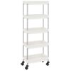 Carrito De Cocina 5 Niveles Hierro Y Abs Blanco 42x29x128 Cm