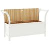 Banco Madera Maciza Abeto Blanco 107x45x75,5 Cm