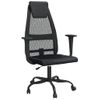 Silla De Oficina Altura Ajustable Tela Malla Y Cuero Pe Negro