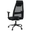 Silla De Oficina Altura Ajustable Tela Malla Y Cuero Pe Negro