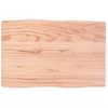 Tablero Mesa Madera Tratada Borde Natural Marrón 60x40x(2-4) Cm