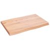 Tablero Mesa Madera Tratada Borde Natural Marrón 60x40x(2-4) Cm