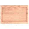 Tablero Mesa Madera Tratada Borde Natural Marrón 60x40x(2-4) Cm