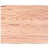 Tablero Mesa Madera Tratada Roble Borde Natural 60x50x2 Cm