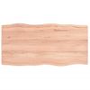 Tablero Mesa Madera Tratada Borde Natural Marrón 80x40x(2-4) Cm