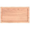 Tablero Mesa Madera Tratada Borde Natural Marrón 80x40x(2-4) Cm