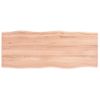 Tablero Mesa Madera Tratada Roble Borde Natural 100x40x2 Cm