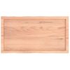 Tablero Mesa Madera Tratada Borde Natural Marrón 100x50x(2-4)cm