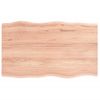 Tablero Mesa Madera Tratada Roble Borde Natural 100x60x2 Cm