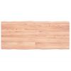 Tablero Mesa Madera Tratada Borde Natural Marrón 120x50x(2-4)cm