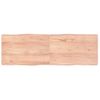 Tablero Mesa Madera Tratada Borde Natural Marrón 180x60x(2-6)cm