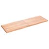 Tablero Mesa Madera Tratada Borde Natural Marrón 180x60x(2-6)cm