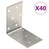 Escuadra Angular 40 Uds Acero Galvanizado 2 Mm 60x40x60 Mm