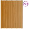 Panel De Tejado Acero Galvanizado Color Madera 36 Uds 60x45 Cm