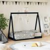 Estructura De Cama Para Niños Madera De Pino Negro 70x140 Cm