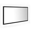 Espejo De Baño Led Acrílico Negro Brillo 90x8,5x37 Cm