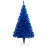 Árbol De Navidad Preiluminado Con Luces Y Bolas Azul 210 Cm