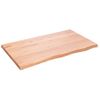 Tablero Mesa Madera Roble Tratada Marrón Claro 100x60x(2-4) Cm