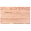 Tablero Mesa Madera Roble Tratada Marrón Claro 100x60x(2-4) Cm