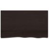 Encimera De Baño Madera Tratada Marrón Oscuro 100x60x(2-4) Cm