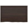 Encimera De Baño Madera Tratada Marrón Oscuro 100x60x(2-4) Cm