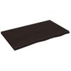 Tablero Mesa Madera Roble Tratada Marrón Oscuro 100x60x(2-4) Cm