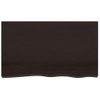 Tablero Mesa Madera Roble Tratada Marrón Oscuro 100x60x(2-4) Cm