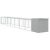 Gallinero Con Corral Acero Galvanizado Gris Claro 110x813x110cm