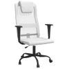 Silla De Oficina Altura Ajustable Tela Malla Y Cuero Pe Blanco