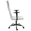 Silla De Oficina Altura Ajustable Tela Malla Y Cuero Pe Blanco