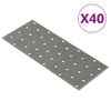 Placas Perforadas 40 Uds Acero Galvanizado 2 Mm 200x80 Mm