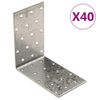 Escuadra Angular 40 Uds Acero Galvanizado 2 Mm 100x60x100 Mm