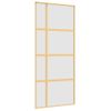 Puerta Corredera Dorada Vidrio Esg Esmerilado Aluminio 90x205cm