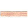 Tablero Mesa Madera Tratada Borde Natural Marrón 220x40x(2-6)cm