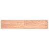 Tablero Mesa Madera Tratada Borde Natural Marrón 220x40x(2-6)cm