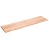 Tablero Mesa Madera Roble Tratada Marrón Claro 200x50x(2-4) Cm