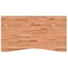 Tablero De Escritorio Madera Maciza De Haya 110x(55-60)x2,5 Cm