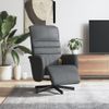 Sillón Reclinable De Masaje Con Reposapiés Cuero Sintético Gris