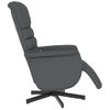 Sillón Reclinable De Masaje Con Reposapiés Cuero Sintético Gris