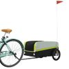 Remolque Para Bicicleta Hierro Negro Y Verde 45 Kg