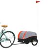 Remolque Para Bicicleta Hierro Negro Y Naranja 30 Kg