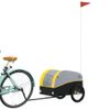 Remolque Para Bicicleta Hierro Negro Y Amarillo 30 Kg