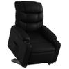 Sillón Reclinable Elevable Eléctrico De Cuero Sintético Negro