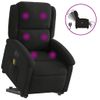 Sillón De Masaje Eléctrico Reclinable Elevable Tela Negro