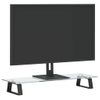 Soporte De Monitor Vidrio Templado Y Metal Negro 60x20x8 Cm