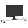 Soporte De Monitor Vidrio Templado Y Metal Negro 100x35x8 Cm