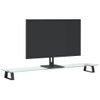 Soporte De Monitor Vidrio Templado Y Metal Negro 100x20x8 Cm